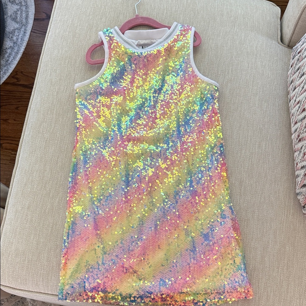 MIA Girls Multicolor Sequin Dress